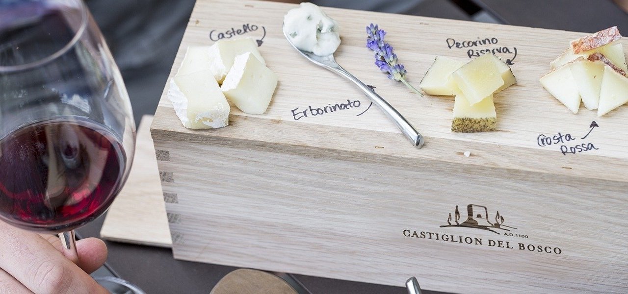 wine and cheese pairing at castiglion del bosco